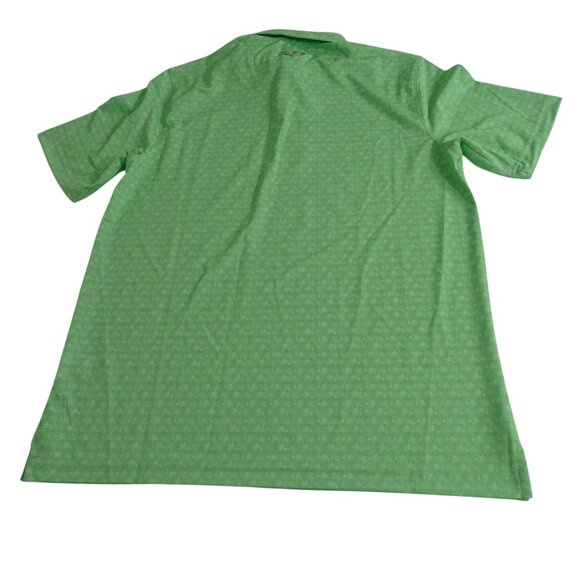 Greg Norman Green Palm Tree Print Golf Polo Shirt Men Size S Play Dry Stretch - Picture 4 of 12